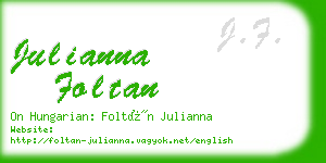 julianna foltan business card